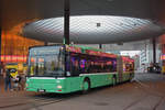 MAN Bus 760 im Einsatz als Tramersatz auf der Linie 6, bedient die Endhaltestelle am Messeplatz.