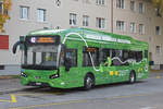 Die Basler Verkehrs Betriebe Testen einen VDL Citea SLF-120 Elektro Bus. Hier steht der Bus an der Haltestelle Habermatten. Die Aufnahme stammt vom 23.10.2018.