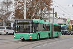 MAN Bus 758 im Einsatz als Tramersatz auf der Linie 3, die wegen einer Baustelle nicht nach Birsfelden verkehren kann.