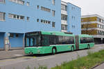 MAN Bus 752 im Einsatz als Tramersatz auf der Linie 3, die wegen einer Baustelle nicht nach Birsfelden verkehren kann.