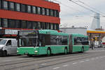 MAN Bus 760 im Einsatz als Tramersatz auf der Linie 3, die wegen einer Baustelle nicht nach Birsfelden verkehren kann. Hier fährt der Bus zur Haltestelle Salinenstrasse. Die Aufnahme stammt vom 23.11.2018.