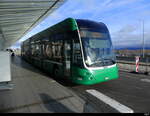 BVB - Hess E-Bus Nr.9105  BS 99805 an der Endhaltestelle im Basel Airport am 04.02.2024