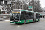 Mercedes eCitaro 7134, auf der Linie 36, fährt am 08.01.2024 zur Haltestelle St.