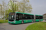 Mercedes Citaro 7030 fährt am 08.04.2024 als Tramersatz auf der Linie 3, die wegen einer Grossbaustelle am Steinenberg nicht Richtung Barfüsserplatz fahren kann. Hier wendet der Bus am Kannenfeldplatz.