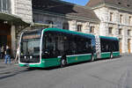 Mercedes eCitaro 7131, auf der Linie 30, wartet am 10.08.2025 an der Endstation am Bahnhof SBB. Aufnahme Basel.
