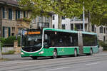 Mercedes Citaro 7018, auf der Linie 48, fährt am 12.09.2025 zur Haltestelle Schützenhaus.
