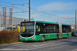 Mercedes Citaro 7036, auf der Tramersatz Linie 14, bedient am 10.11.2025 die Haltestelle Lachmatt. Aufnahme Pratteln.