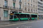 Mercedes Citaro 7050, auf der Linie 30, fährt am 08.12.2025 zur Haltestelle Steinenschanze. Aufnahme Basel.