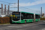 Mercedes Citaro 7021, auf der Tramersatz Linie 14, bedient am 10.11.2025 die Haltestelle Lachmatt.