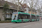 Hess Doppelgelenk Elektrobus 9106, auf der Linie 50, fährt am 12.04.2026 Richtung Endstation am Bahnhof SBB.