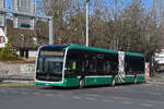 Mercedes eCitaro 7122, auf der Linie 36, fährt am 19.01.2026 bei der Haltestelle St. Jakob ein. Aufnahme Basel.