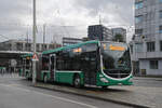 Mercedes Citaro 7036, auf der Tramersatzlinie 3, wartet am 16.02.2026 an der provisorischen Endstation an der Heuwaage.
