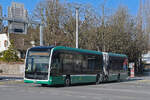 Mercedes eCitaro 7104, auf der Linie 36, fährt am 05.01.2026 bei der Haltestelle St. Jakob ein. Aufnahme Basel.