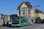 Mercedes Citaro 7007, auf der Linie 38, überquert am 05.01.2026 die Mittlere Rheinbrücke. Aufnahme Basel.