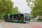 Mercedes eCitaro 7137, auf der Linie 36, f�hrt am 04.05.2026 zur Haltestelle Kannenfeldplatz.