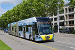 Hess Doppelgelenk Elektrobus 9104 mit der Werbung f�r den Kanton Uri, auf der Linie 50, f�hrt am 01.06.2026 Richtung Endstation am Bahnhof SBB.
