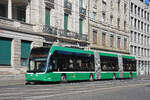 Hess Doppelgelenk Elektrobus 9108, auf der Linie 50, f�hrt am 29.05.2026 durch die Centralbahnstrasse Richtung Haltestelle Brausebad.
