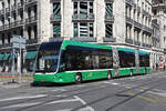 Hess Doppelgelenk Elektrobus 9107, auf der Linie 50, f�hrt am 29.05.2026 Richtung Haltestelle Brausebad.