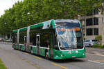 Hess Doppelgelenk Elektrobus 9105, auf der Linie 50, f�hrt am 01.06.2026 Richtung Endstation am Bahnhof SBB.