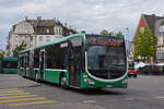 Mercedes Citaro 7012, auf der Linie 38,verl�sst am 10.08.2026 die Haltestelle Wettsteinplatz. Aufnahme Basel.