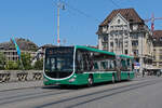 Mercedes Citaro 7025, auf der Linie 34, �berquert am 20.07.2026 die Mittlere Rheinbr�cke Richtung Haltestelle Schiffl�nde.