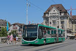 Mercedes Citaro 7016, auf der Linie 38, �berquert am 20.07.2026 die Mittlere Rheinbr�cke.
