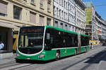 Mercedes Citaro 7015, auf der Linie 38, bedient am 19.08.2026 die Haltestelle Rheingasse. Aufnahme Basel.