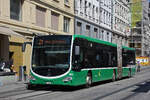Mercedes Citaro 7007, auf der Linie 34, bedient am 19.08.2026 die Haltestelle Rheingasse. Aufnahme Basel.