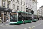 Mercedes eCitaro 7102, auf der Linie 36, wartet am 07.09.2026 an der Endstation in der Eisengasse.