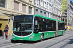 Mercedes Citaro 7003, auf der Linie 38, bedient am 19.08.2026 die Haltestelle Rheingasse. Aufnahme Basel.