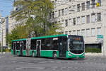 Mercedes Citaro 7030, auf der Tramersatzlinie 8, verl�sst am 21.09.2026 die Haltestelle Dreirosenbr�cke. Aufnahme Basel.