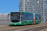 Mercedes Citaro 7002 �berquert am 15.09.2026 als Dienstfahrt Die Dreirosenbr�cke. Aufnahme Basel.