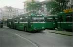 Aus dem Archiv: BVB Basel Nr. 918 FBW/FHS-Hess Gelenktrolleybus am 8. Oktober 1997 Basel, Claraplatz