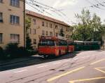 Aus dem Archiv: FBW Trolleybus mit der Betriebsnummer 912 an der Endhaltestelle Habermatten.