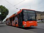 Man Bus mit der Betriebsnummer 787 und der Easy Jet Werbung auf der Linie 36 am Badischen Bahnhof in Basel.