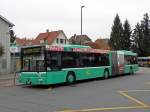 MAN Bus mit der Betriebsnummer 762 auf der Linie 34 an der Endstation in Bottmingen. Die Aufnahme stammt vom 15.11.2011.
