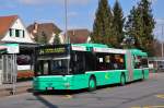 MAN Bus mit der Betriebsnummer 767 auf der Linie 34 an der Endstation in Bottmingen.