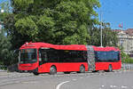 Volvo Hybridbus 891, auf der Linie 19, f�hrt am 15.06.2026 zur Haltestelle Helvetiaplatz.