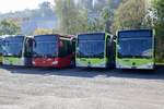 Neue Hybrid C2 für die Busland AG und ein C2 für die AFA, am 18.10.18 bei Evobus in Kloten.