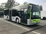 Ein neuer MB C2 K Hybrid für die Busland AG am 20.10.18 beim Eurobus Zentrum in Bassersdorf abgestellt.