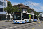 Mercedes Citaro 213 von Busbetrieb Olten G�sgen, auf der Tramersatzlinie 11, f�hrt am 06.07.2026 durch die Hauptsrasse in Reinach zur Haltestelle Reinach Dorf.