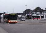 BGU/BSU: Begegnung zwischen Bussen von BGU und BSU auf dem Bahnhofplatz in Solothurn-HB am 18.