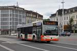 Mercedes Citaro 95 auf der Linie 6 fährt zur Haltestelle beim Bahnhof Solothurn. Die Aufnahme stammt vom 05.09.2015.