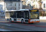 BSU - Mercedes Citaro  Nr.69 unterwegs auf Dienstfahrt in Solothurn vor dem Bhf. Bahnhof am 21.01.2024