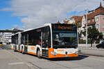 Mercedes Citaro 1160, auf der Linie 1, verlässt am 15.09.2025 die Haltestelle beim Bahnhof Solothurn.