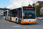 Mercedes Citaro 1132, auf der Linie 1, wartet am 15.09.2025 an der Haltestelle beim Bahnhof Solothurn.