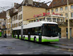 TransN Neuchatel - Trolleybus Nr.143 unterwegs auf der Linie 107 in der Stadt Neuchatel am 21.09.2020
