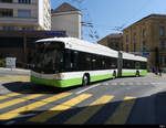 TransN - Hess Trolleybus Nr.133 unterwegs in der Stadt Neuchâtel am 24.04.2021