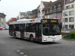 Postauto - MAN Lion`s City  AG 14681 unterwegs auf der Linie 366 bei den Bushaltestellen vor dem Bahnhof Brugg am 24.10.2013