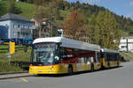 PTT:  Auch im Jahre 2017 gelangen bei Postauto Schweiz noch Anhängerzüge zum Einsatz, wie diese Aufnahme der Linie 791 Urnäsch-Schwägalp vom 12.